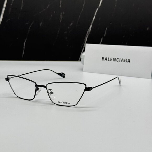 NEW BALENCIAGA BB0091O 001 CAT EYE BLACK WOMEN EYEGLASSES BALENCIAGA - Picture 1 of 9